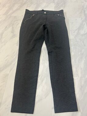Dynamite Charcoal Gray Slim Leggings with Zip Pockets